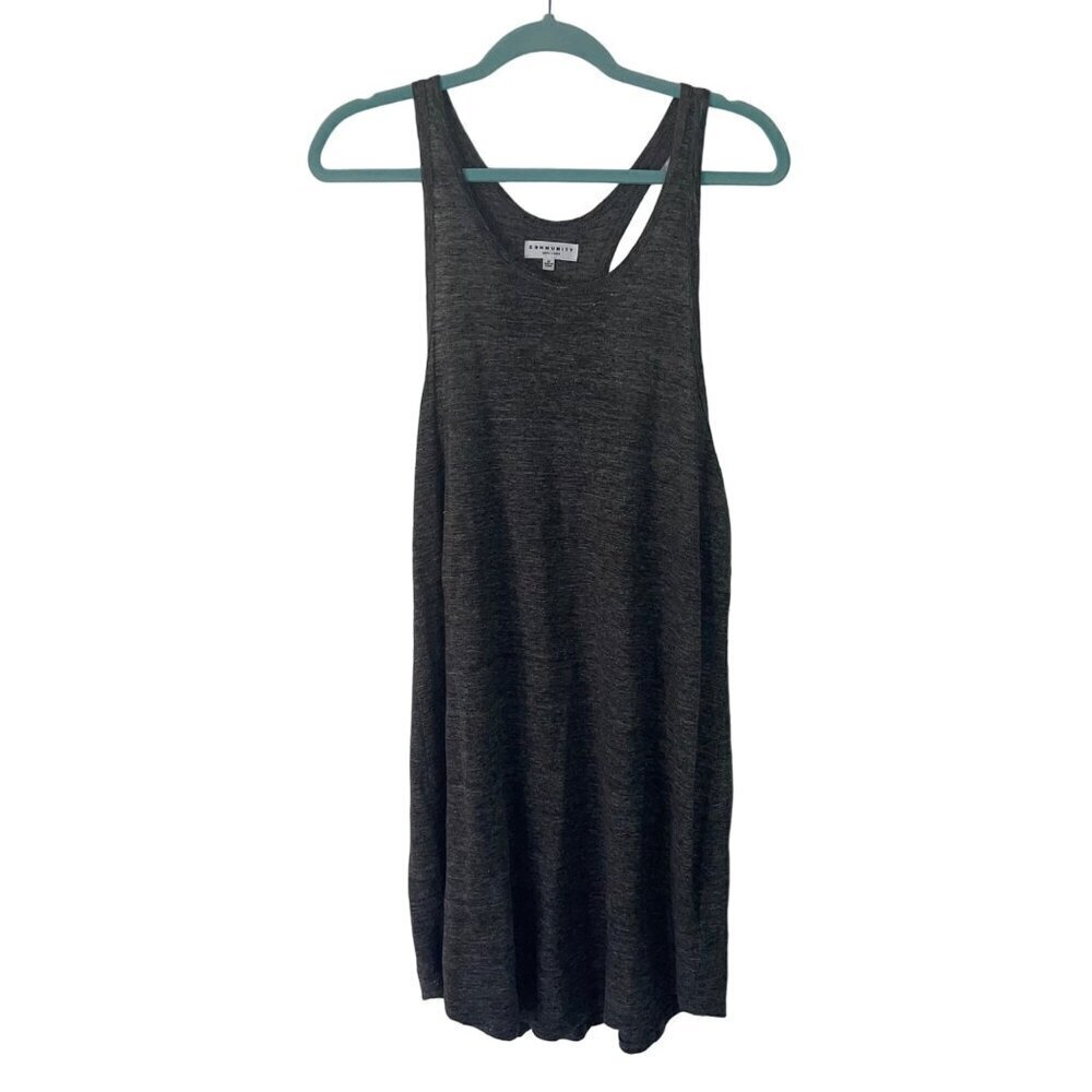Community Womens Dress Size Medium Gray Aritzia Tank Sleeveless Pure Linen